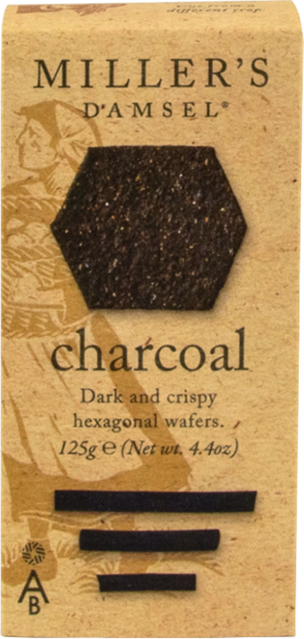 ARTISAN BISCUITS Miller's Damsel Charcoal Wafers 125g