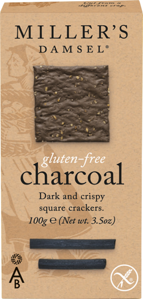 ARTISAN Miller's Damsel Gluten Free Charcoal Wafers 100g