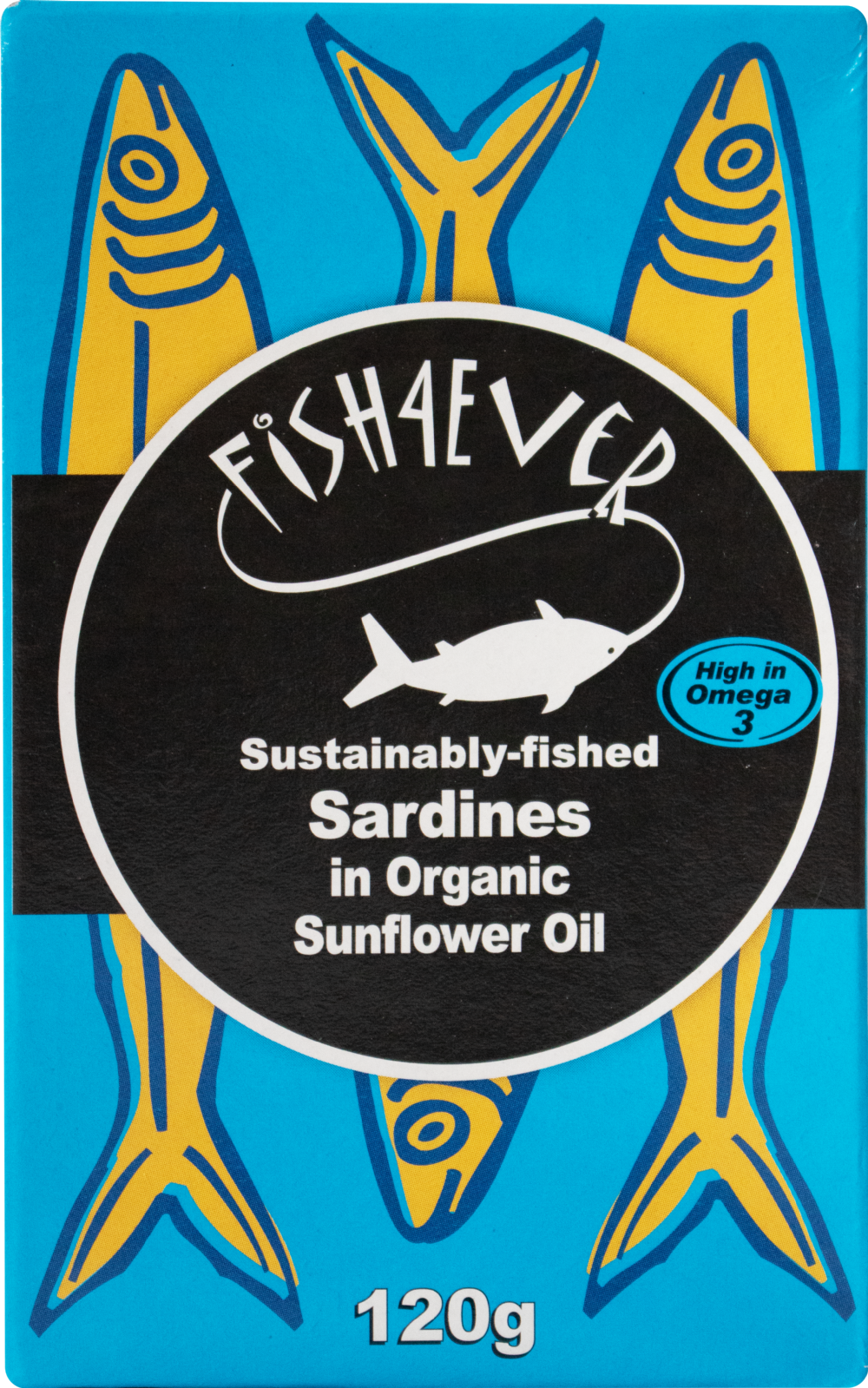 FISH 4 EVER Sardines in Organic Sunflower Oil 120g