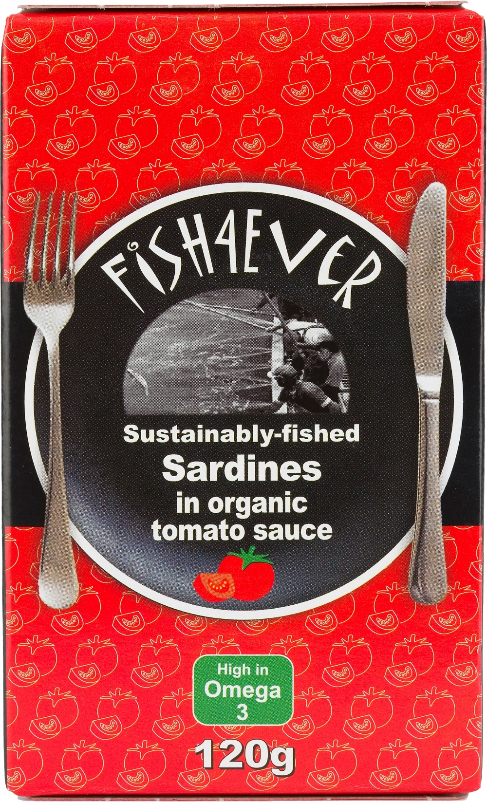 FISH 4 EVER Whole Sardines in Organic Tomato Sauce 120g