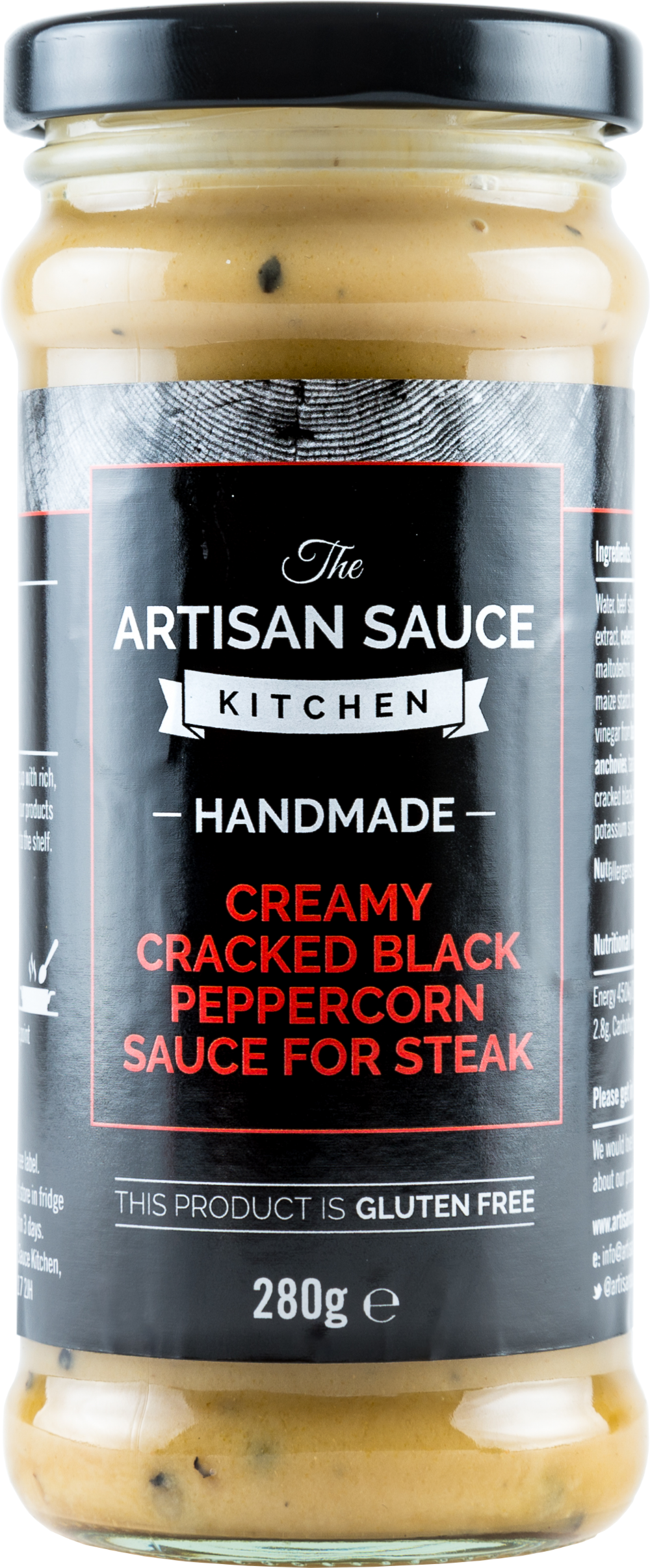 ARTISAN SAUCE KITCHEN Cracked Black Peppercorn Sauce 280g (5060019386248)