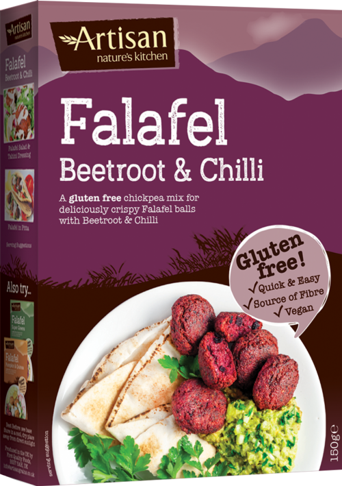 ARTISAN GRAINS Beetroot & Chilli Falafel 150g