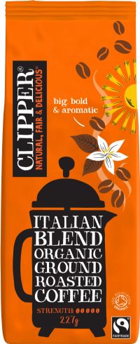 CLIPPER Italian Blend Organic Ground Roasted Coffee 227g