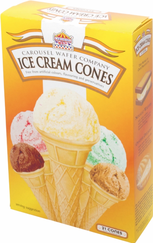 CAROUSEL Ice Cream Cones - 21's