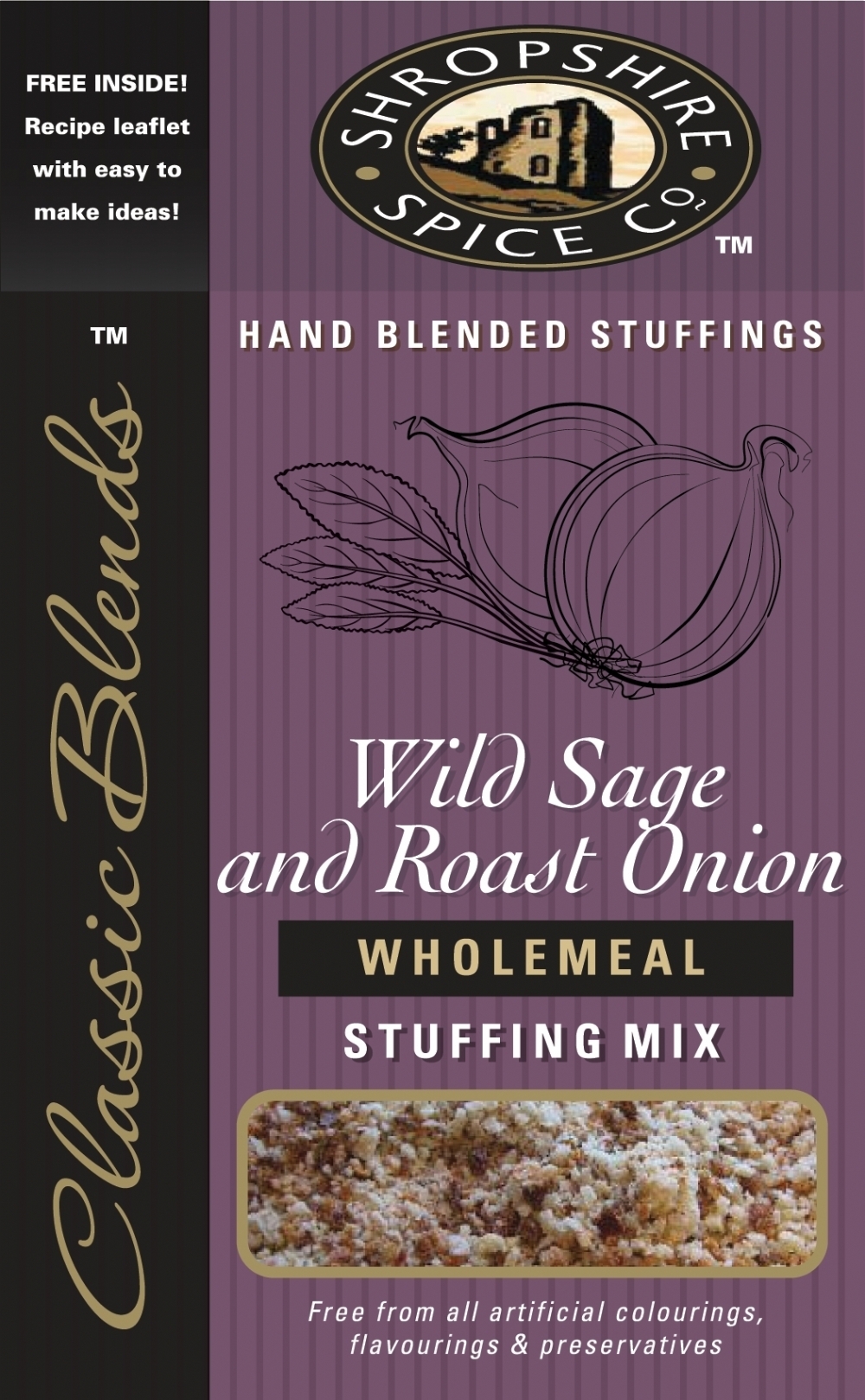 Holleys Fine Foods SHROP. SPICE Wild Sage & Rst. Onion W/Meal