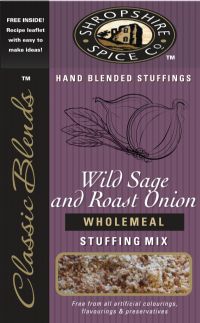 SHROPSHIRE SPICE CO. Wild Sage & Roast Onion Wholemeal Stuffing Mix 150g