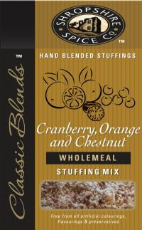 SHROPSHIRE SPICE CO. Cranberry, Orange & Chestnut Wholemeal Stuffing Mix 150g