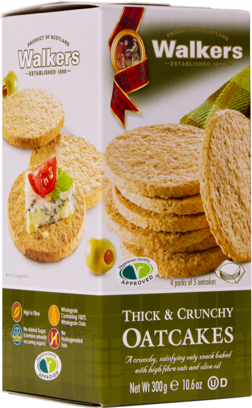 WALKERS Thick & Crunchy Oatcakes 300g