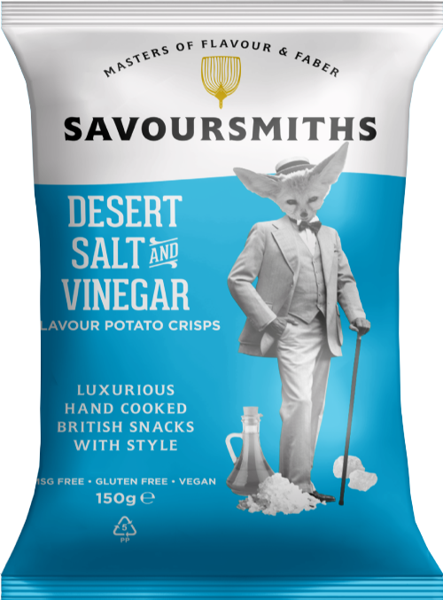 SAVOURSMITHS Desert Salt & Vinegar Potato Crisps 150g