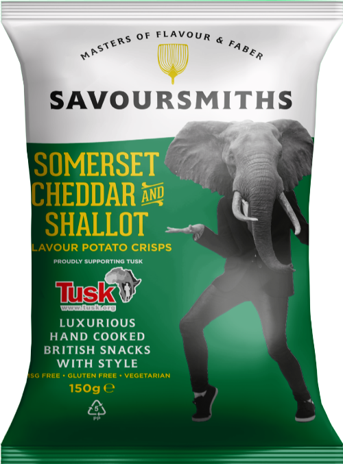 SAVOURSMITHS Somerset Cheddar & Shallot Potato Crisps 150g
