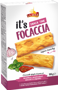 LA MOLE Focaccia - Basil, Dried Tomatoes & Onion 100g
