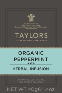 TAYLORS OF HARROGATE Organic Peppermint - 20 Teabags 40g