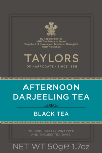 TAYLORS OF HARROGATE Afternoon Darjeeling Tea - 20 Teabags 50g