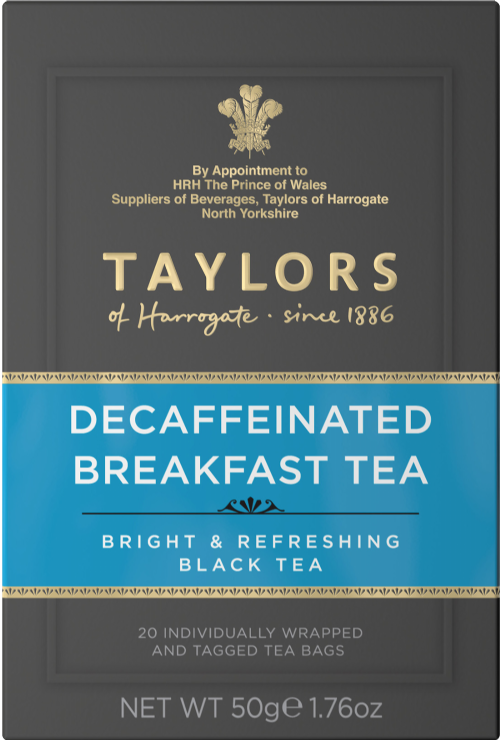 TAYLORS Decaffeinated Breakfast Tea - 20 Teabags 50g