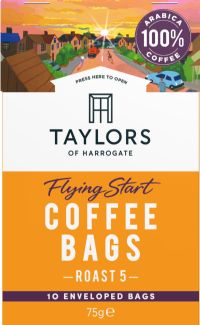 TAYLORS OF HARROGATE 10 Coffee Bags - Flying Start 75g