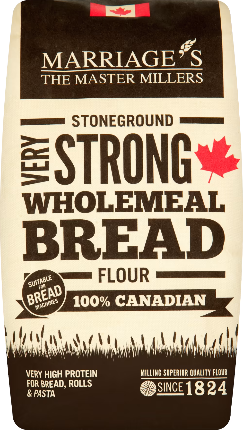 MARRIAGE'S Stoneground Very Strong Wholemeal Bread Flour - 100% Canadian 1.5kg