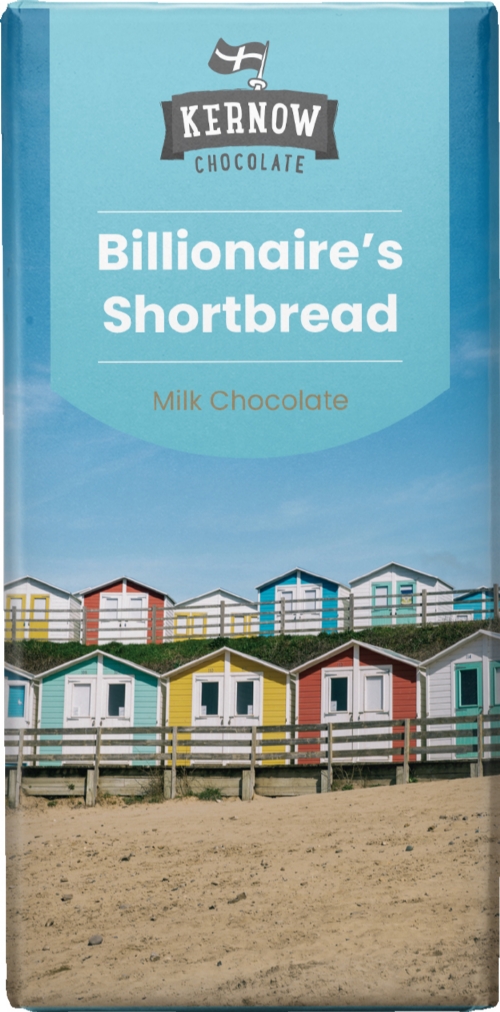 KERNOW Billionaire's Shortbread Milk Chocolate Bar 100g