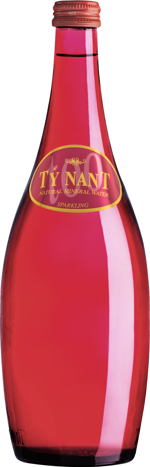 TY NANT Natural Mineral Water Sparkling - Red Glass 75cl