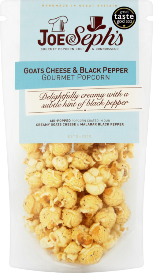JOE & SEPH'S Goats Cheese & Black Pepper Gourmet Popcorn 70g