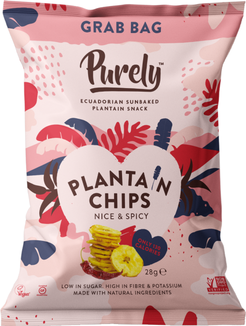 PURELY Plantain Chips - Nice & Spicy 28g