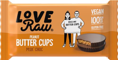 LOVERAW Peanut Butter Cups - Milk Choc 34g