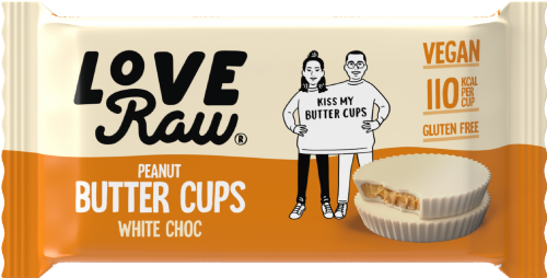 LOVERAW Peanut Butter Cups - White Choc 34g