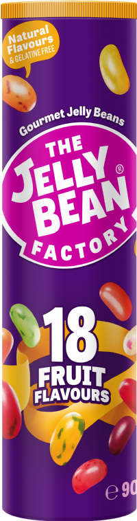 THE JELLY BEAN FACTORY 18 Fruit Flavours Mix - Tube 90g