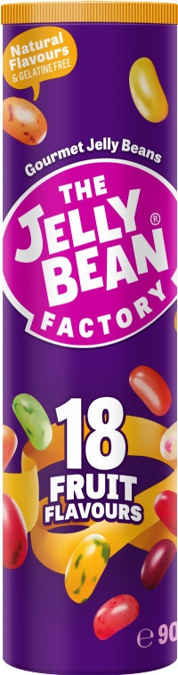 THE JELLY BEAN FACTORY 18 Fruit Flavours Mix - Tube 90g