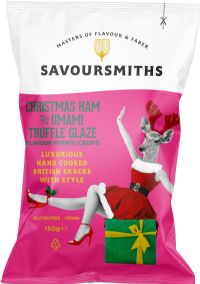 SAVOURSMITHS Christmas Ham with Umami Truffle Glaze Potato Crisps 150g