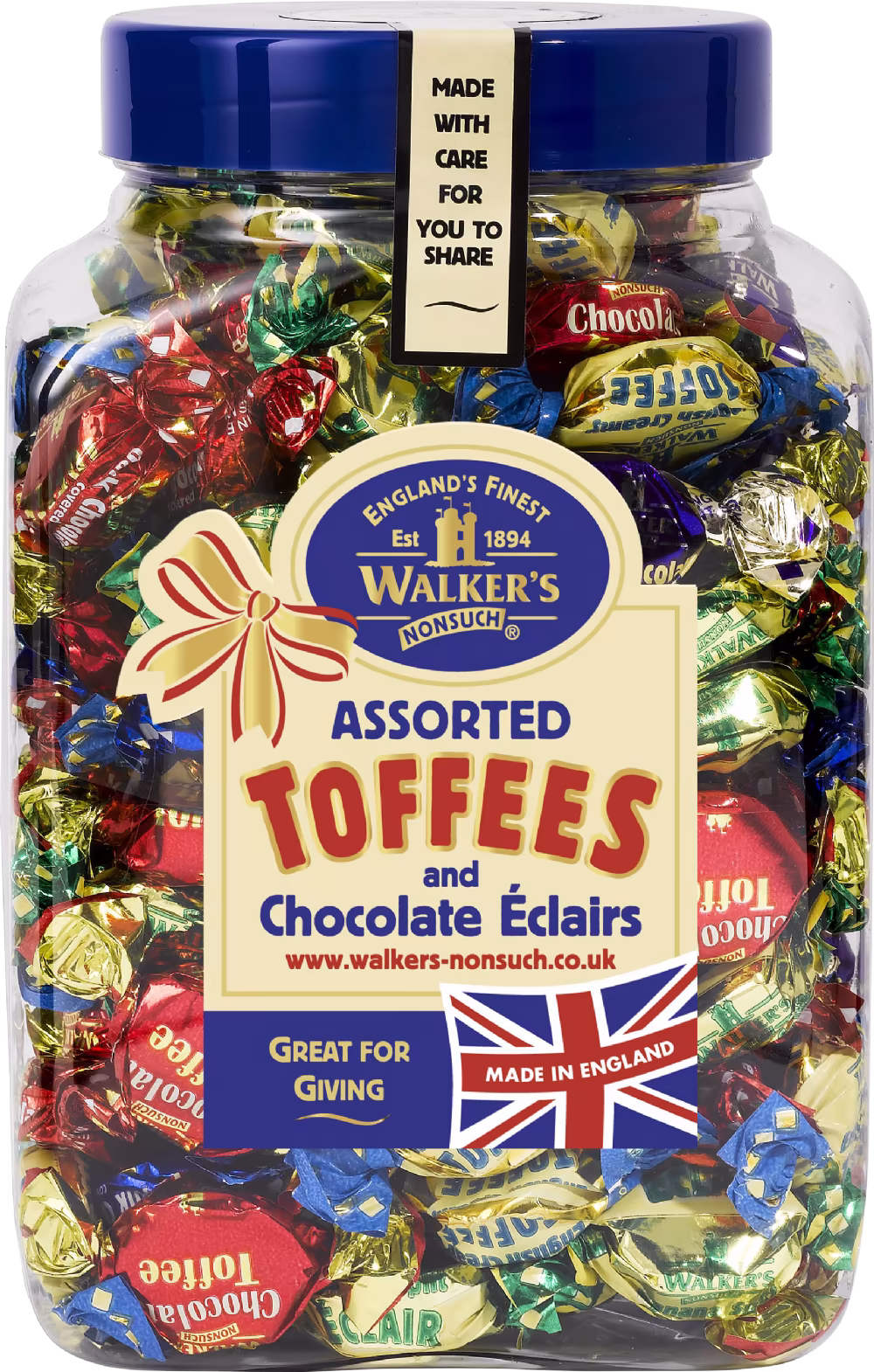 WALKER'S NONSUCH Assorted Toffees & Chocolate Éclairs Jar 1.25kg