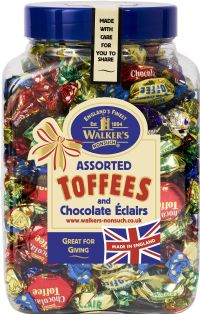 WALKER'S NONSUCH Assorted Toffees & Chocolate Éclairs Jar 1.25kg