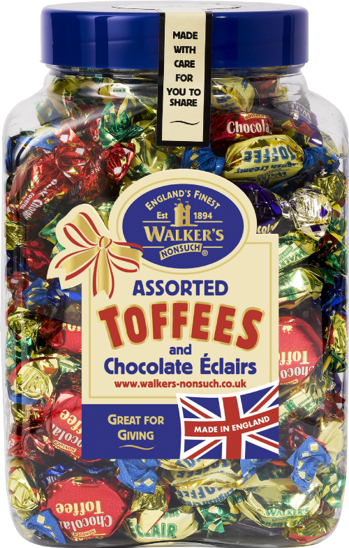 WALKER'S NONSUCH Asst.Toffees & Chocolate Eclairs Jar 1.25kg