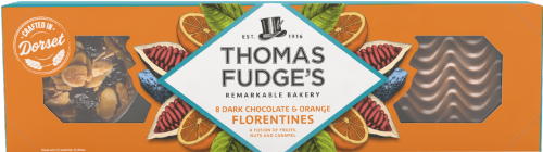 THOMAS FUDGE'S 8 Dark Chocolate & Orange Florentines 150g