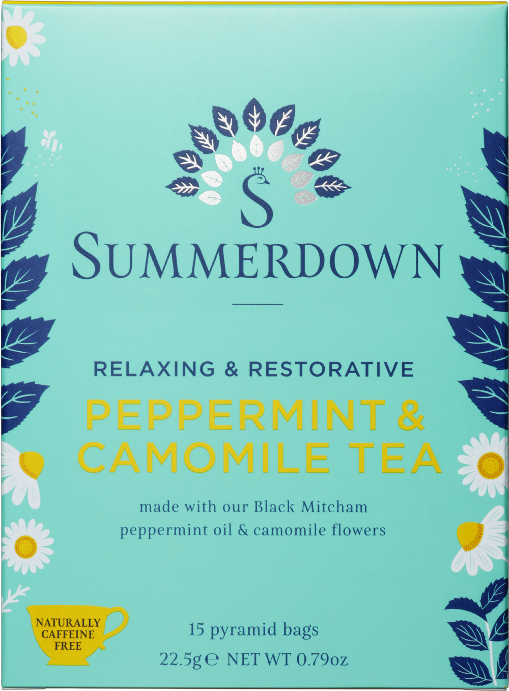 SUMMERDOWN Peppermint & Camomile Tea 15 Pyramid Bags 22.5g