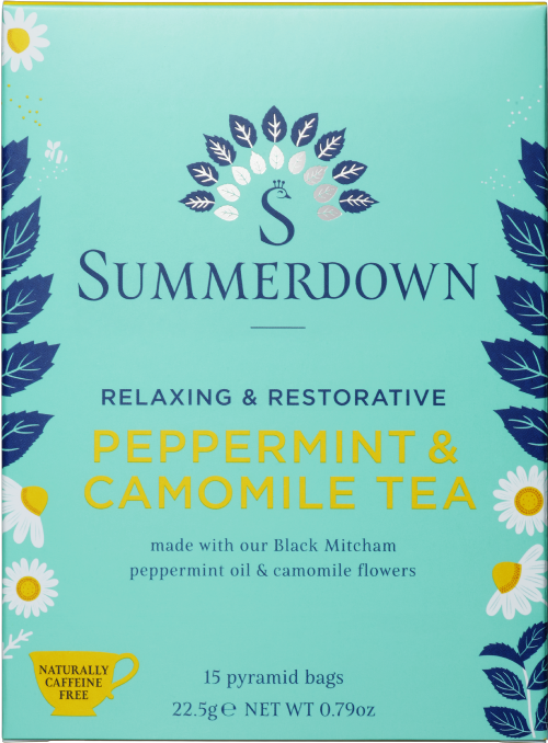 SUMMERDOWN Peppermint & Camomile Tea 15 Pyramid Bags 22.5g