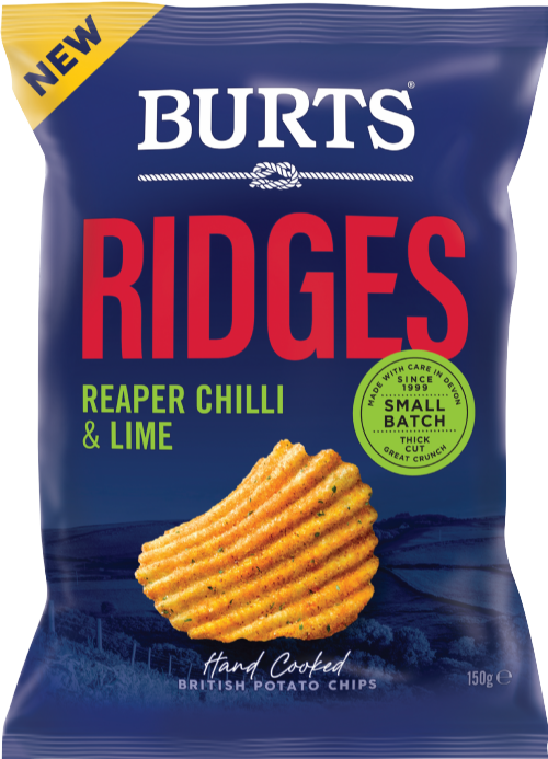 BURTS Potato Chips Ridges - Reaper Chilli & Lime 150g