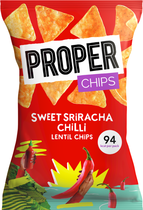 PROPER Chips - Sweet Sriracha Chilli Lentil Chips 20g