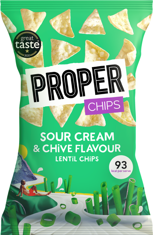 PROPER Chips - Sour Cream & Chive Lentil Chips 85g