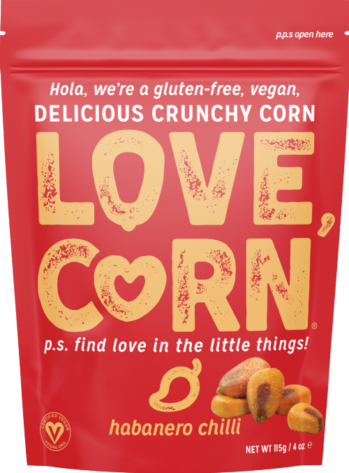 LOVE CORN Roasted Corn Snack - Habanero Chilli 115g