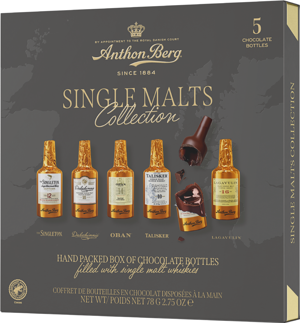 ANTHON BERG Single Malts Collection - 5 Chocolates Bottles 78g