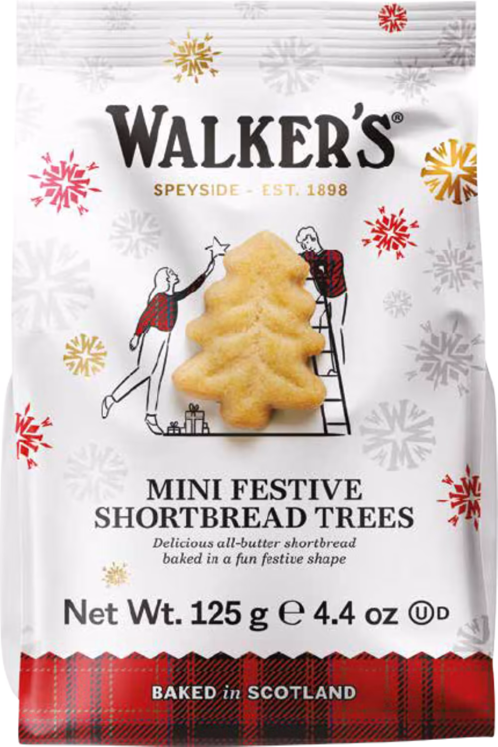 WALKER'S Mini Festive Shortbread Trees 125g