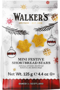 WALKER'S Mini Festive Shortbread Stars 125g