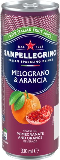 SAN PELLEGRINO Sparkling Beverage - Melograno & Arancia (Orange & Pomegranate) 330ml