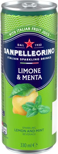SAN PELLEGRINO Sparkling Beverage - Limone & Menta (Lemon & Mint) 330ml