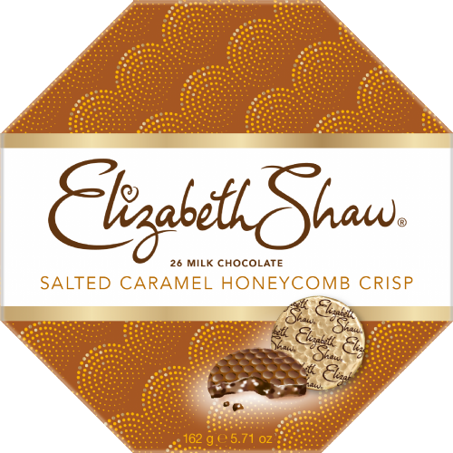 ELIZABETH SHAW Milk Choc Salted Caramel Honeycomb Crisp 162g