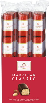 NIEDEREGGER Classic Dark Chocolate Covered Mini Marzipan Loaves - Stick Pack 50g