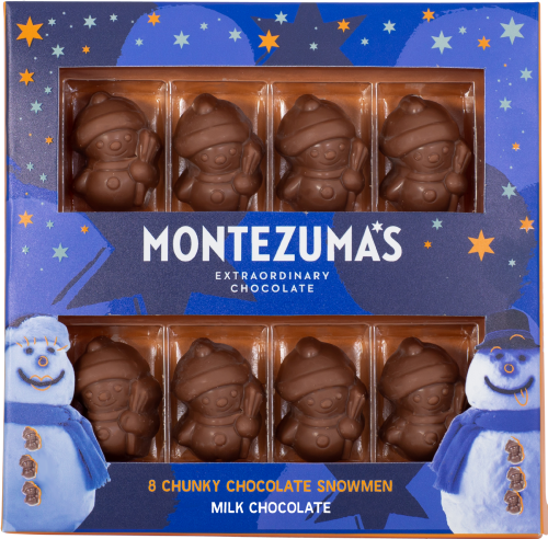 MONTEZUMA'S 8 Cheeky Snowmen - Milk Chocolate 110g