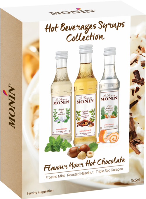 MONIN Hot Beverages Syrups Collection Gift Pack (3x5cl)