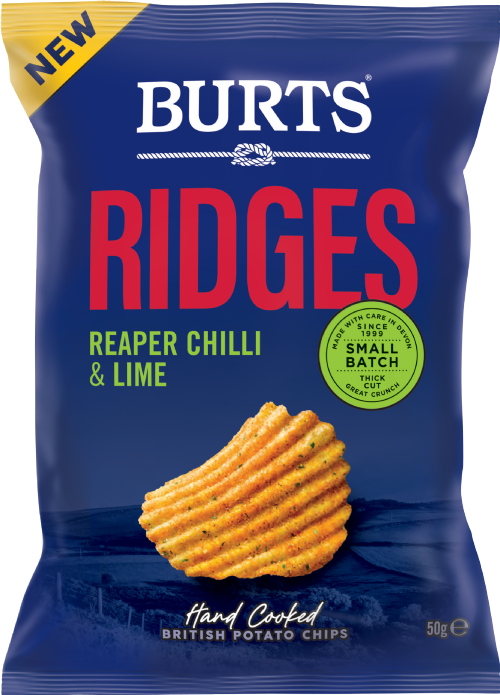 BURTS Potato Chips Ridges - Reaper Chilli & Lime 50g