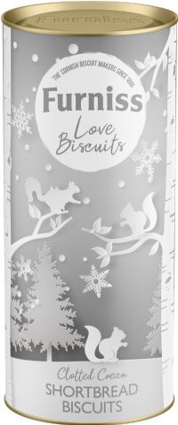 FURNISS Cornish Clotted Cream Shortbread - Christmas Drum 200g